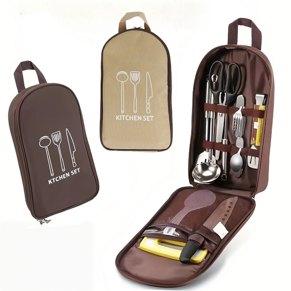Camping Cooking Utensil Organizer - Przenośna torba kuchenna na zewnątrz, torba