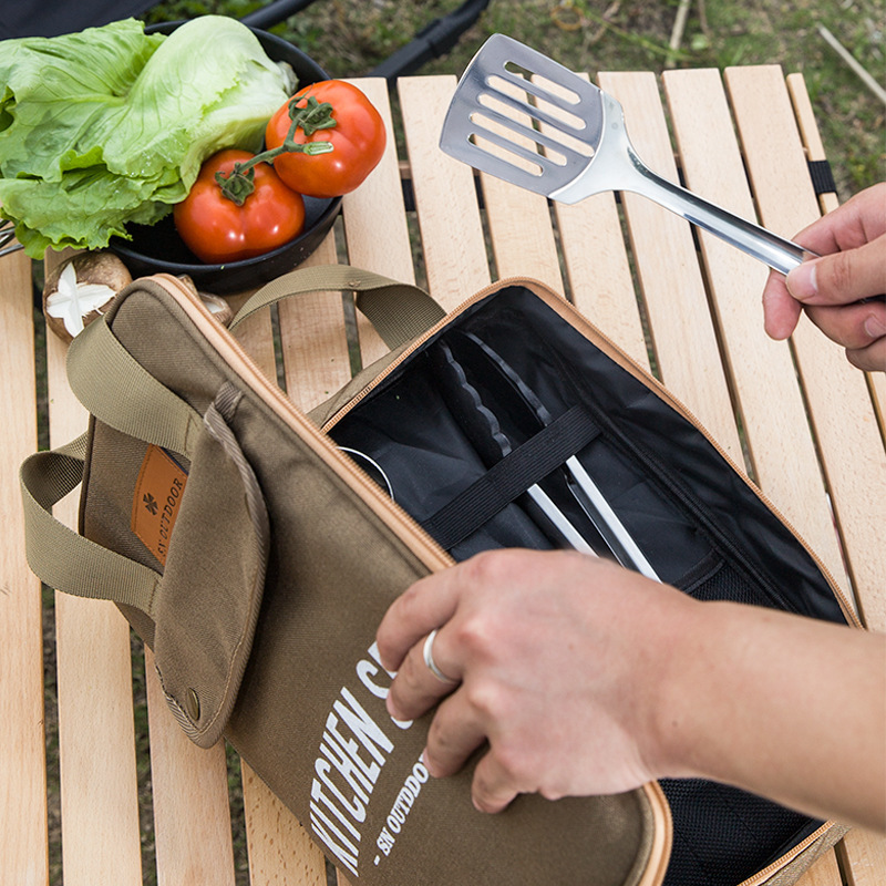 Camping Cooking Hardware - 8-częściowy zestaw naczyń kuchennych na kemping,