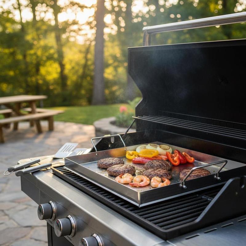 Camping Cooking Sets - Uniwersalna płaska płyta grillowa 18x16 cali