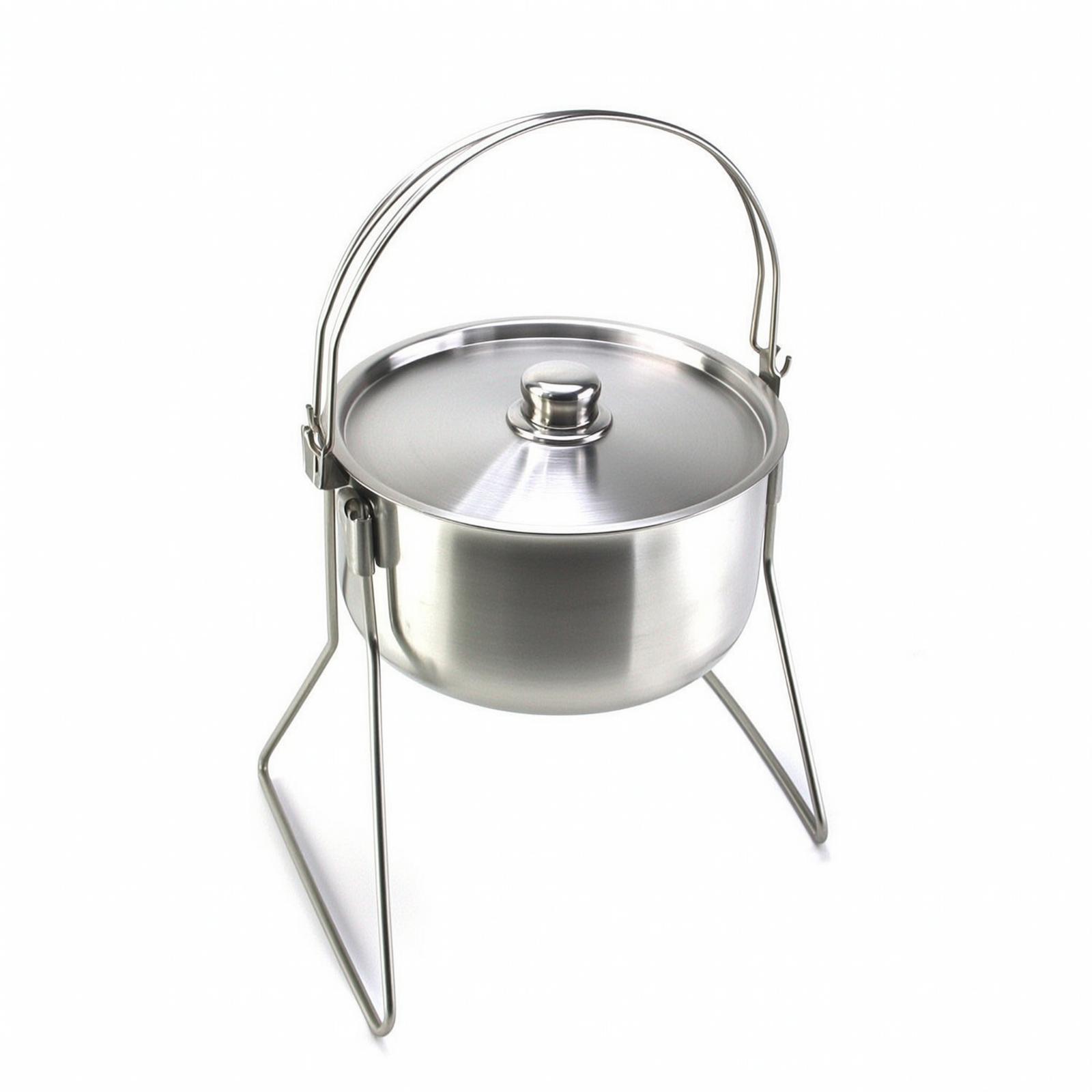 Camping Cooking Can - Garnek z ramą trójnogiem, ze stali