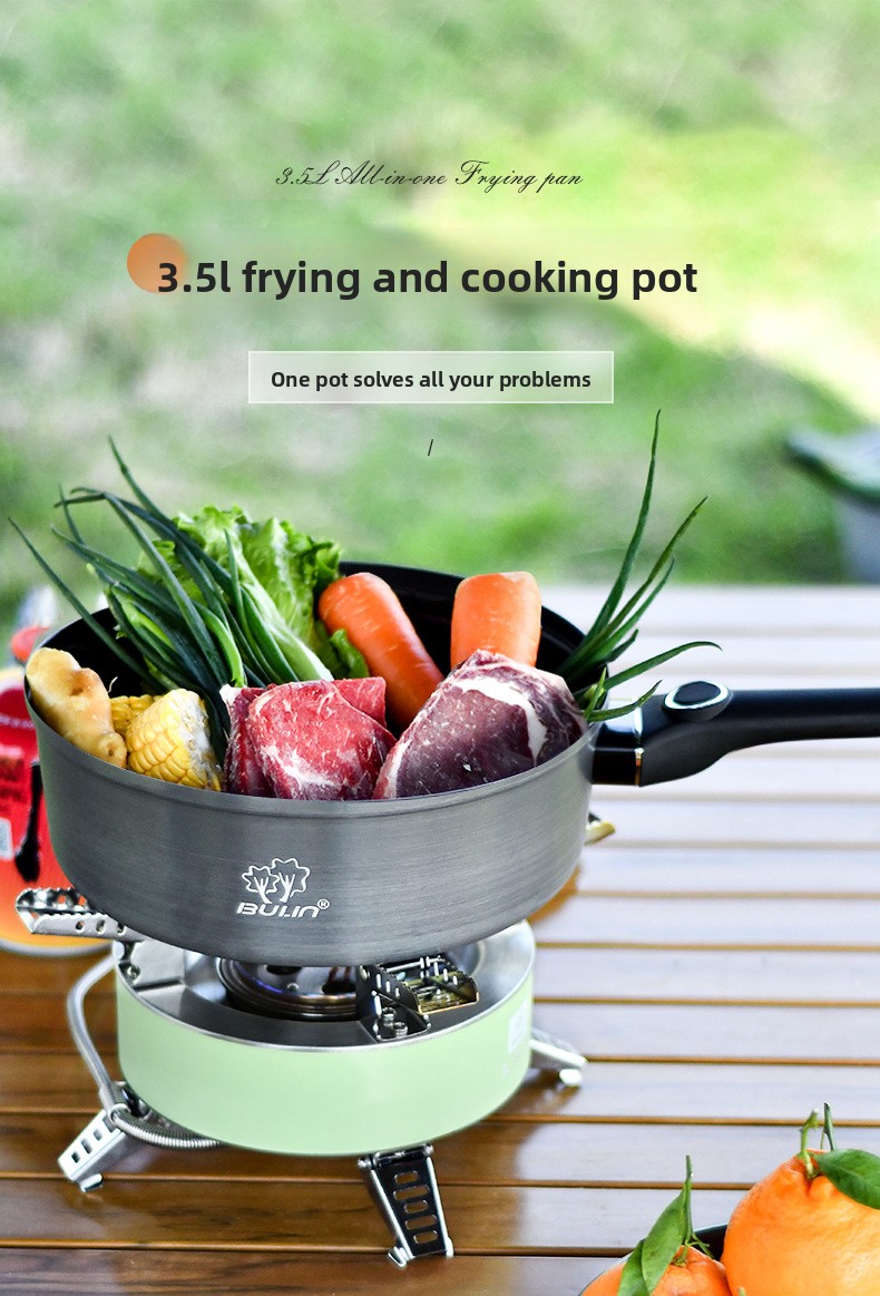 Camping Cooking Wok - Patelnia nieprzywierająca 2026Bulin, wok nieprzywierający do