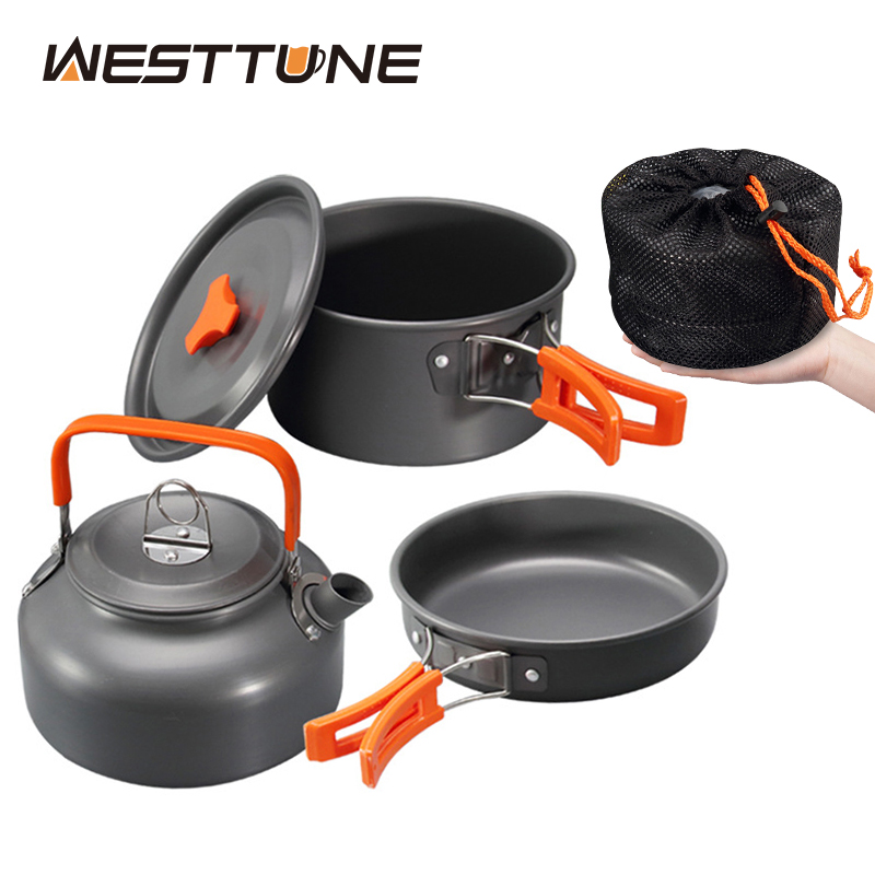 Camping Cooking Can - WESTTUNE Zestaw naczyń kempingowych Aluminiowy przenośny