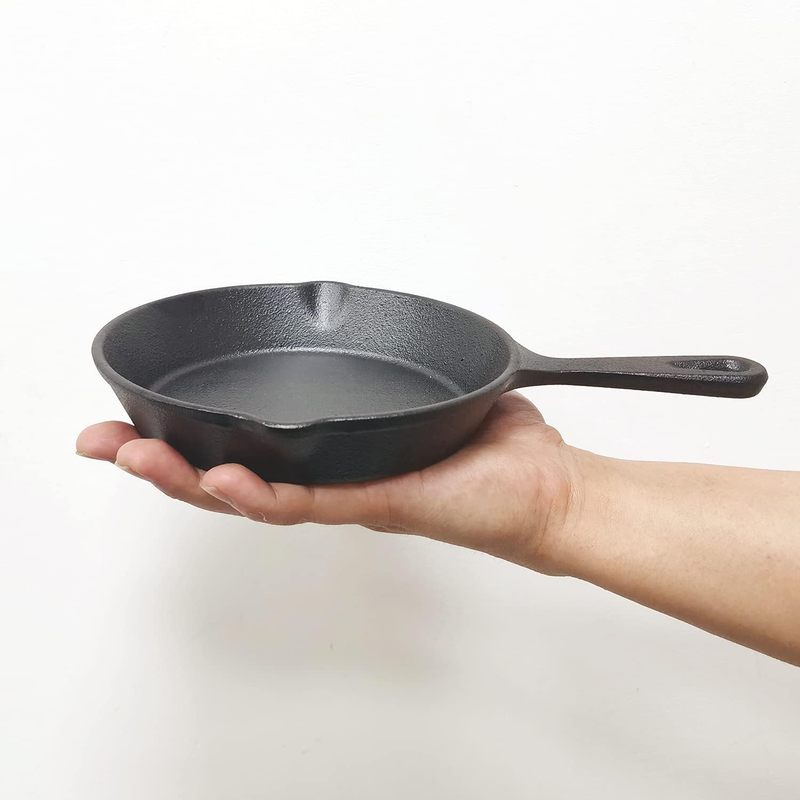 Camping Cooking Frying Pan - Patelnia żeliwna 6 cali, patelnia z