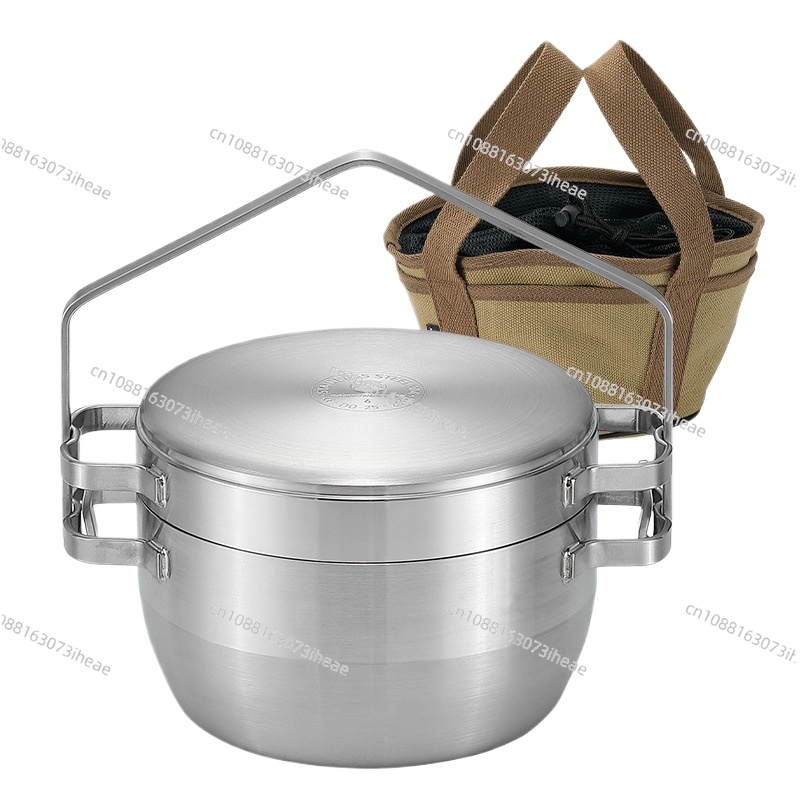 Camping Cooking Frying Pan - Garnek DO-25 ze stali nierdzewnej o