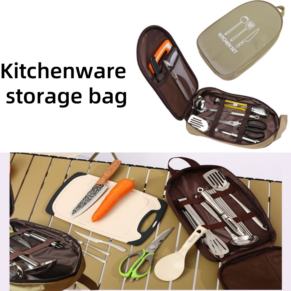 Camping Cooking Utensil Organizer - Przenośna torba do gotowania na zewnątrz,