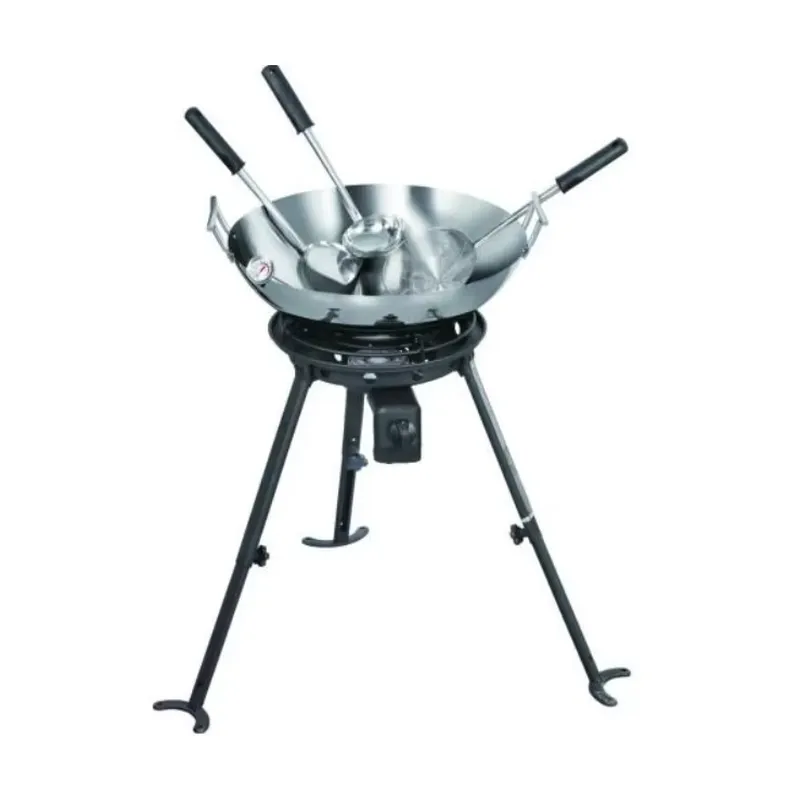 Camping Cooking Wok - Przenośny grill gazowy do gotowania na