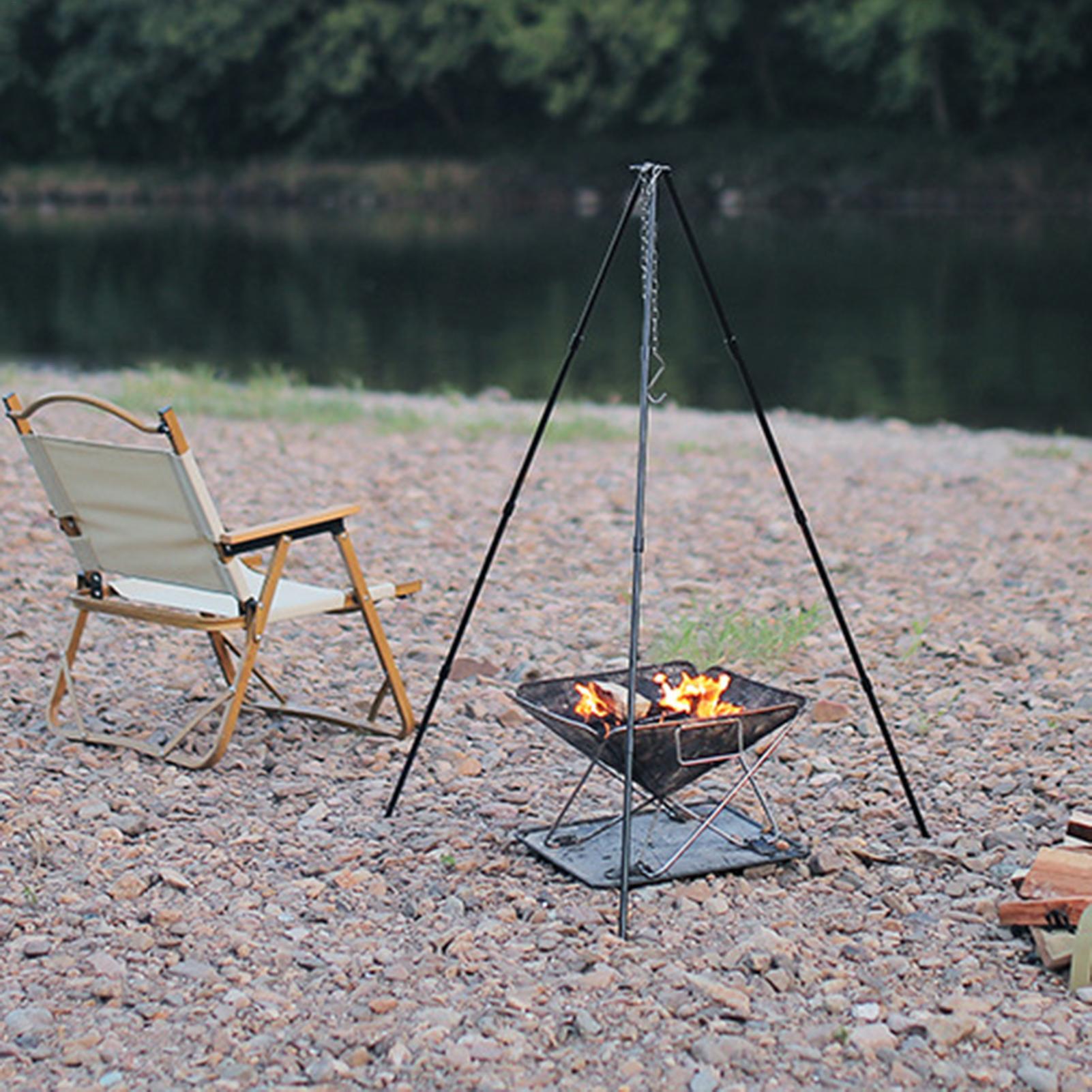 Camping Cooking Pot Tripod - Duży trójnóg na ognisko na zewnątrz,