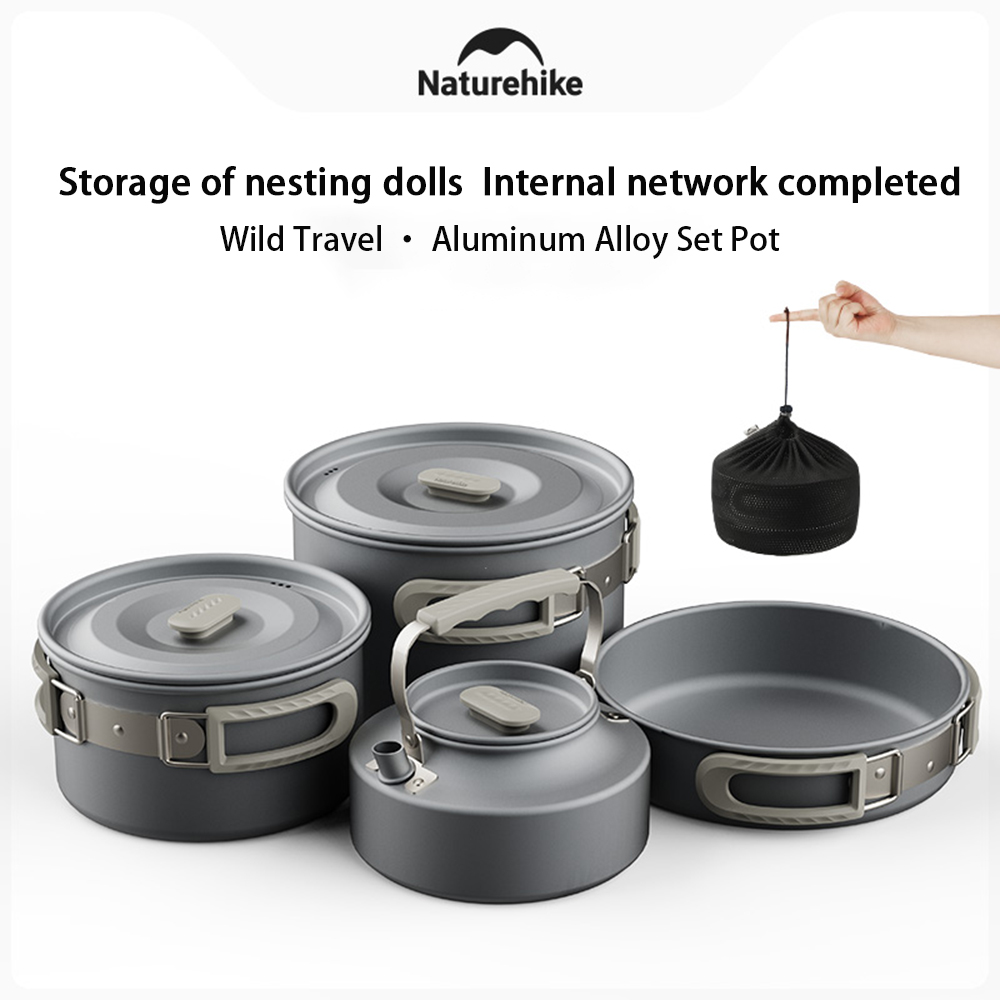 Camping Cooking Sets - Naturehike zestaw garnków outdoorowych, sprzęt do