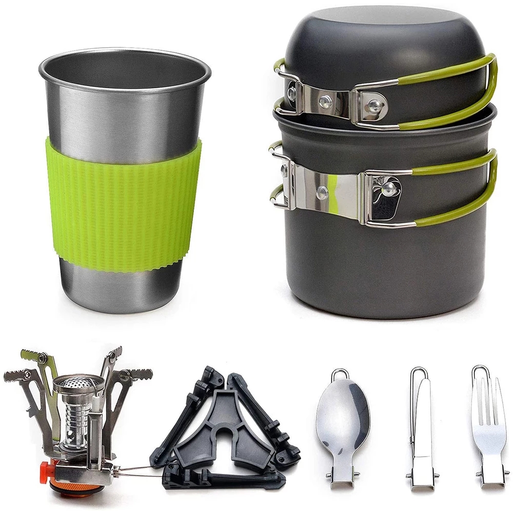 Camping Cooking Mesh - Zestaw naczyń kempingowych z kuchenką Zestaw