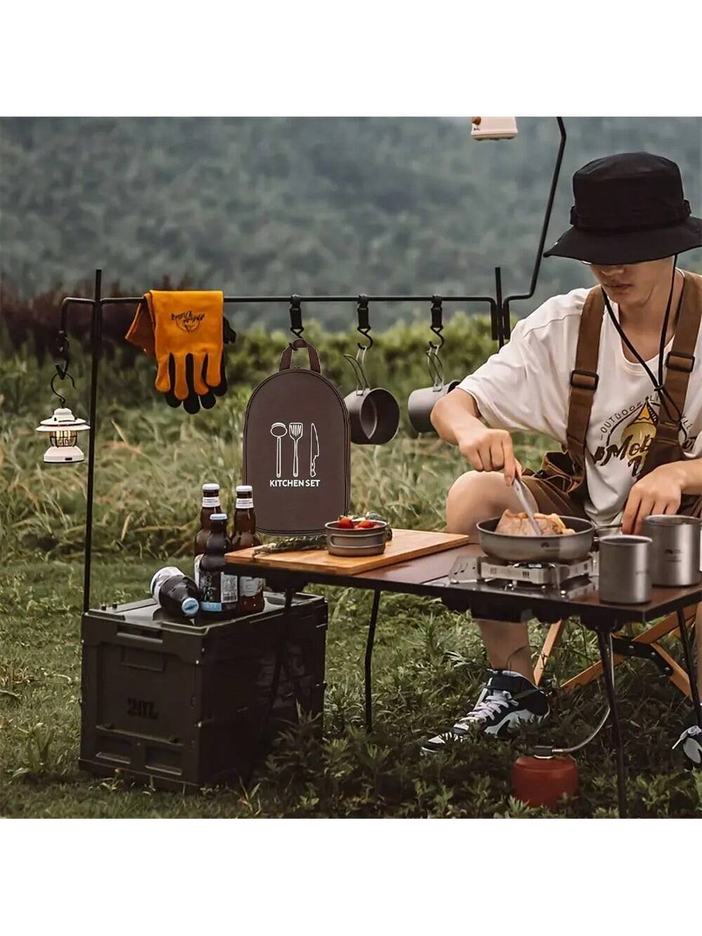 Outdoor Camping Cookware Stora – Camping Cooking Utensil Organizer recenzja i cena