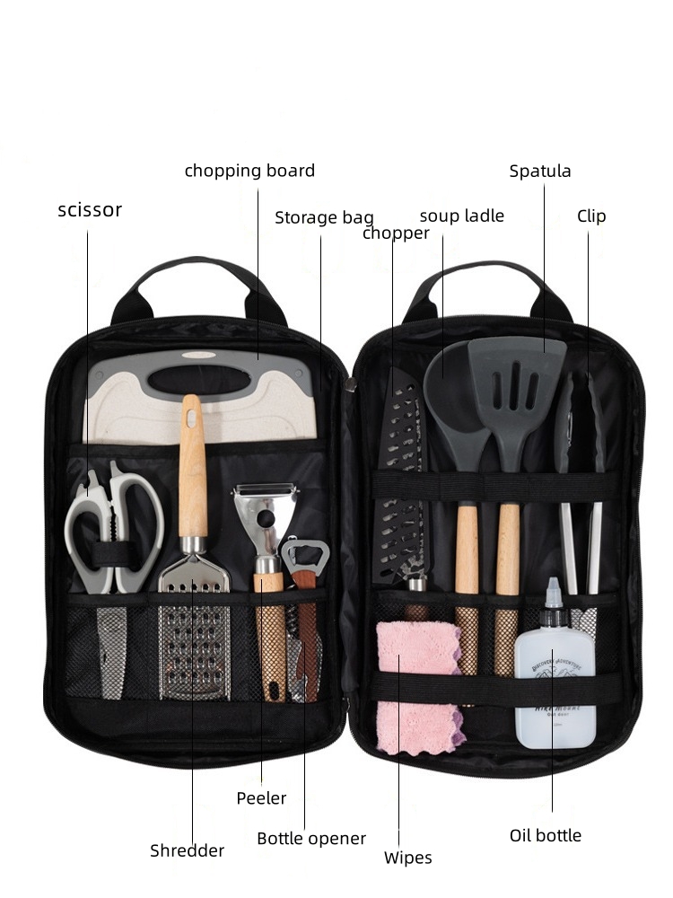 Zestaw akcesoriów do gotowania – Camping Cooking Utensil Organizer recenzja i cena