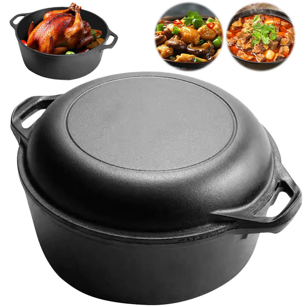 Garnek żeliwny 2 w 1 z podwójn – Camping Cooking Wok recenzja i cena