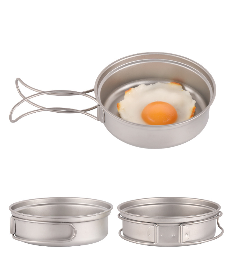 Tytanowa patelnia kempingowa 1 – Camping Cooking Frying Pan recenzja i cena