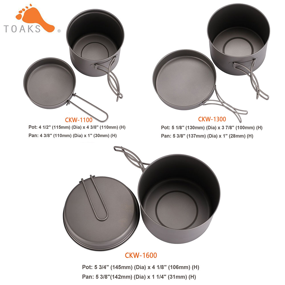 TOAKS zestaw garnków ultralekk – Camping Cooking Wok recenzja i cena