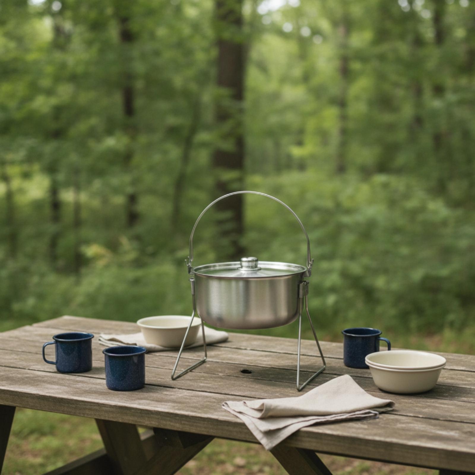 Garnek z ramą trójnogiem, ze s – Camping Cooking Can recenzja i cena