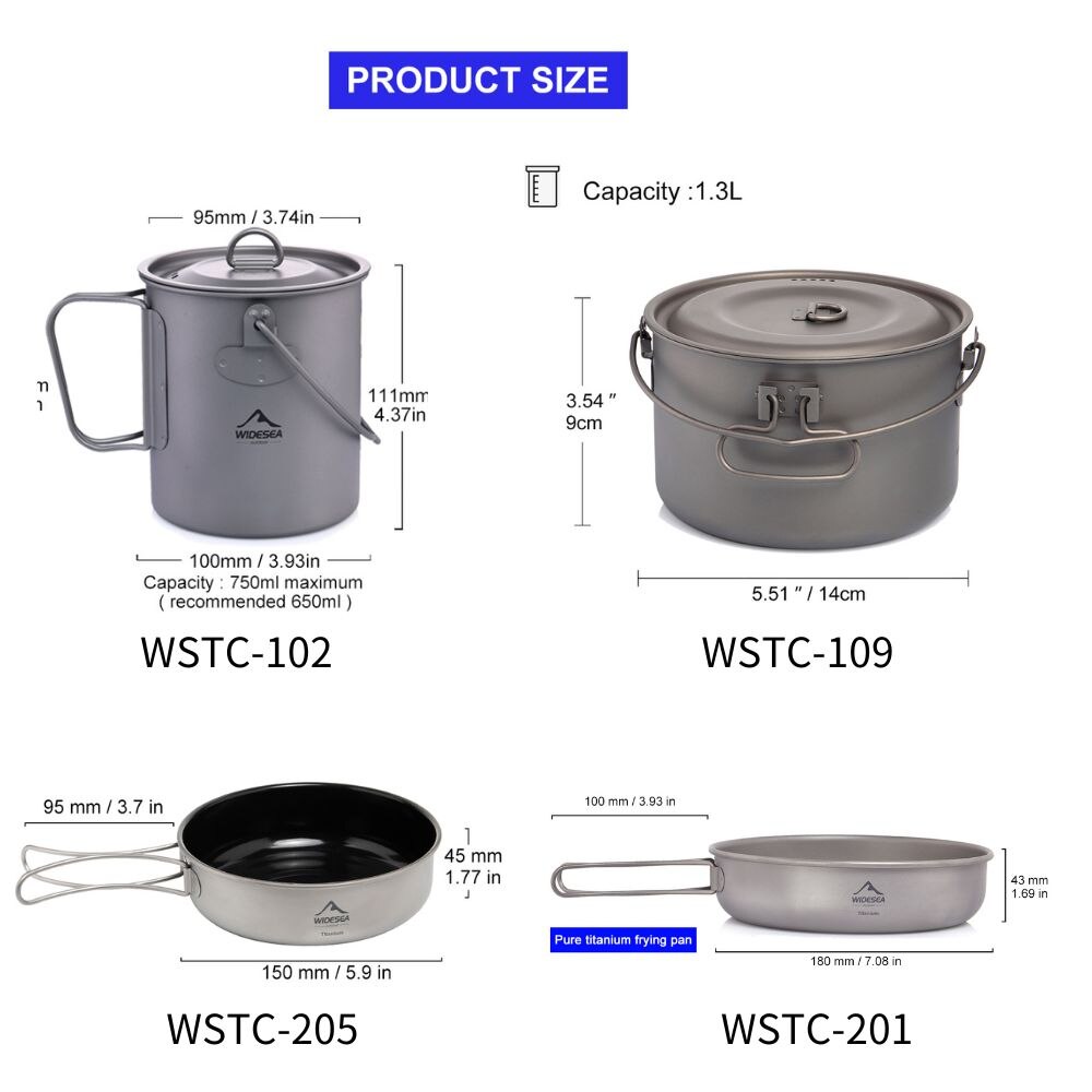 Widesea Camping zastawa stołow – Camping Cooking Wok recenzja i cena