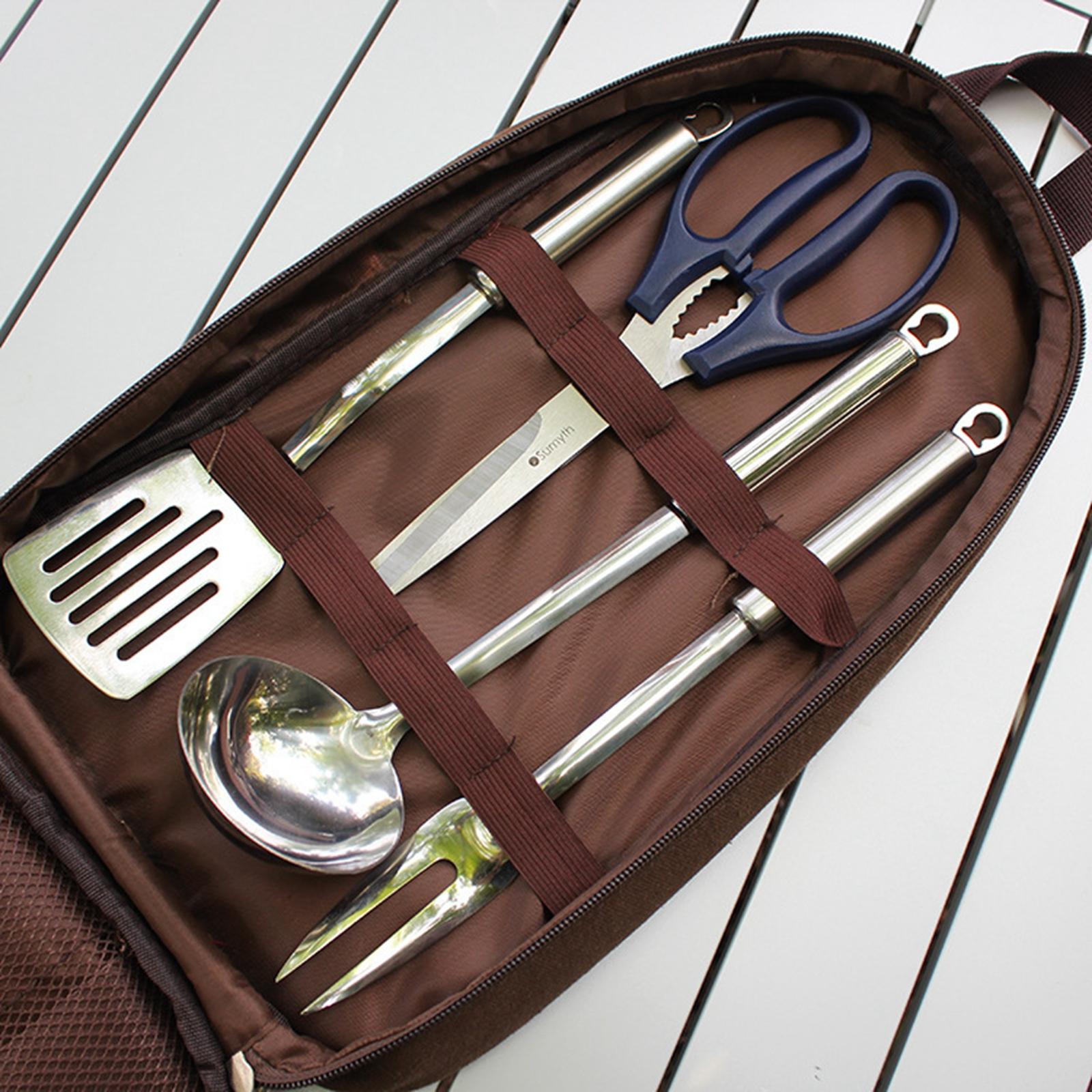 7-częściowy zestaw przyborów k – Camping Cooking Utensil Organizer recenzja i cena