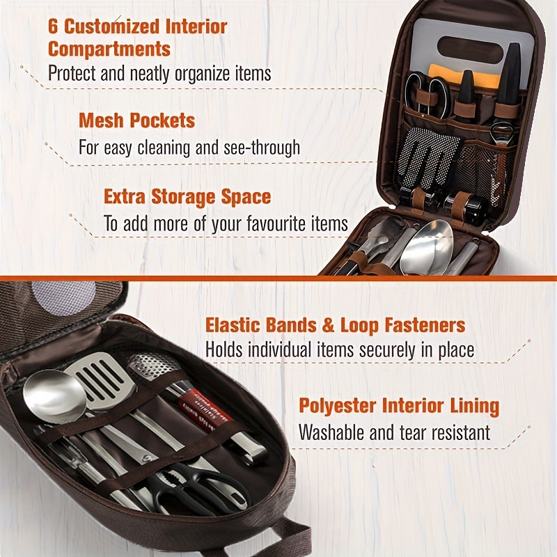 Torba do gotowania na zewnątrz – Camping Cooking Utensil Organizer recenzja i cena