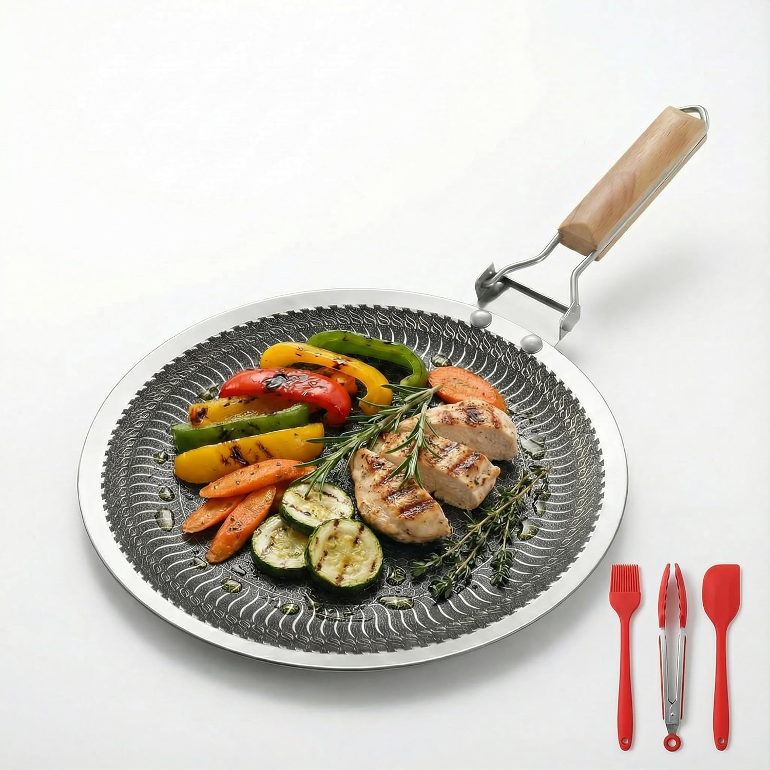 Okrągła patelnia grillowa ze s – Camping Cooking Without Gas recenzja i cena