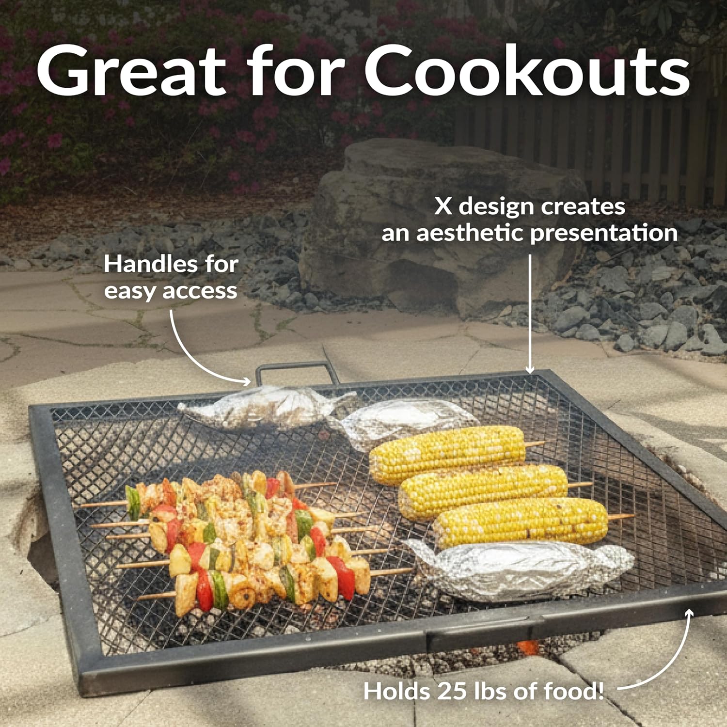 40-calowy kwadratowy, wytrzyma – Camping Cooking Grill recenzja i cena