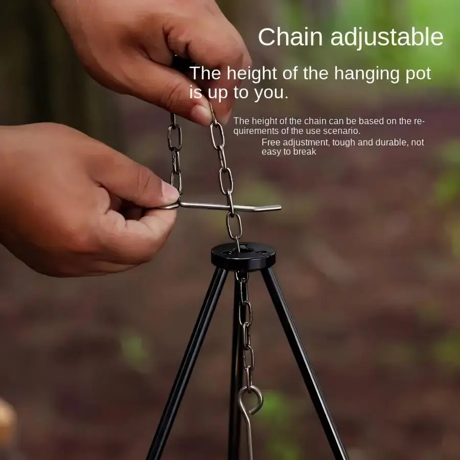 Duży trójnóg do ogniska na zew – Camping Cooking Tripod recenzja i cena