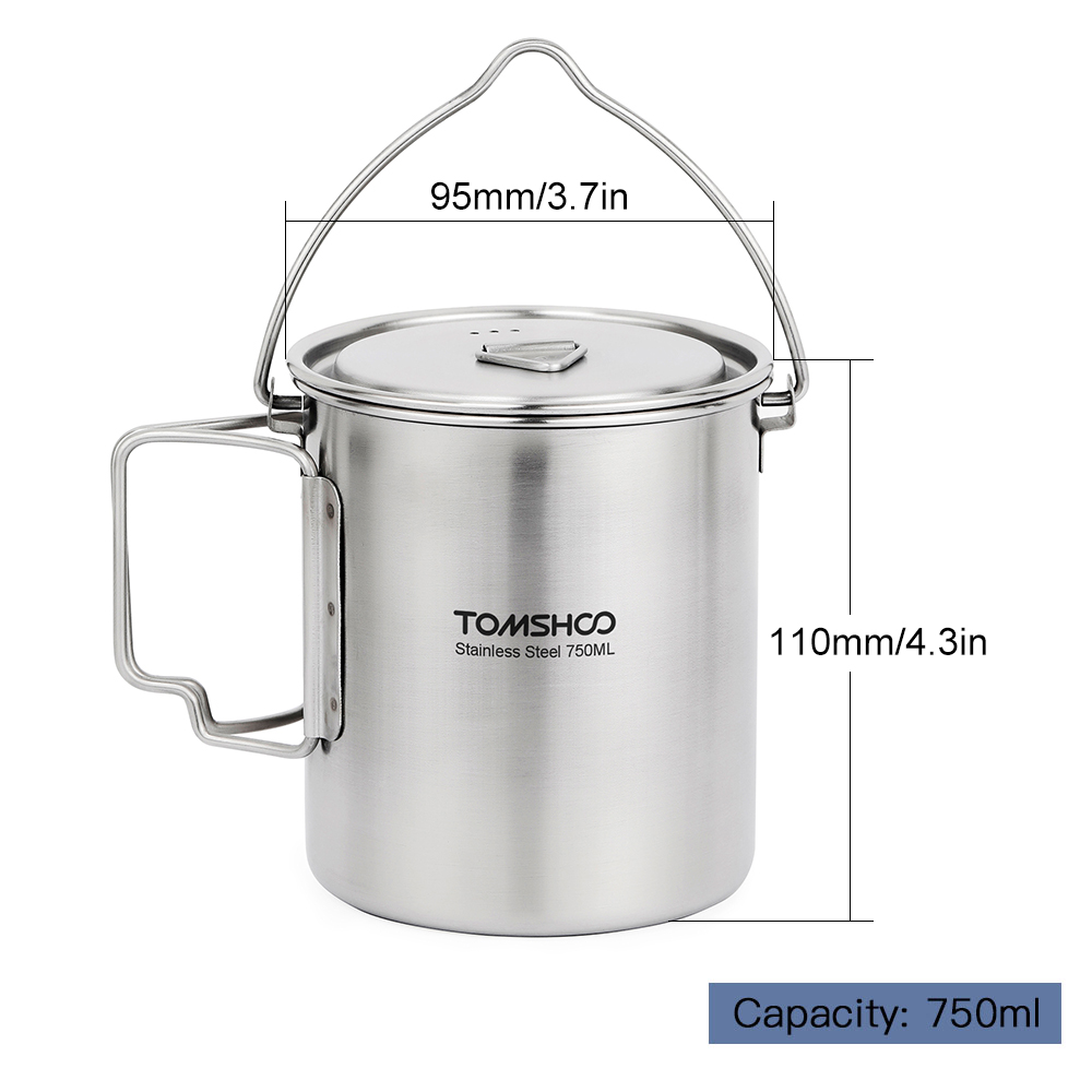 TOMSHOO 750ml Stalowy Garnek P – Camping Cooking Mesh recenzja i cena