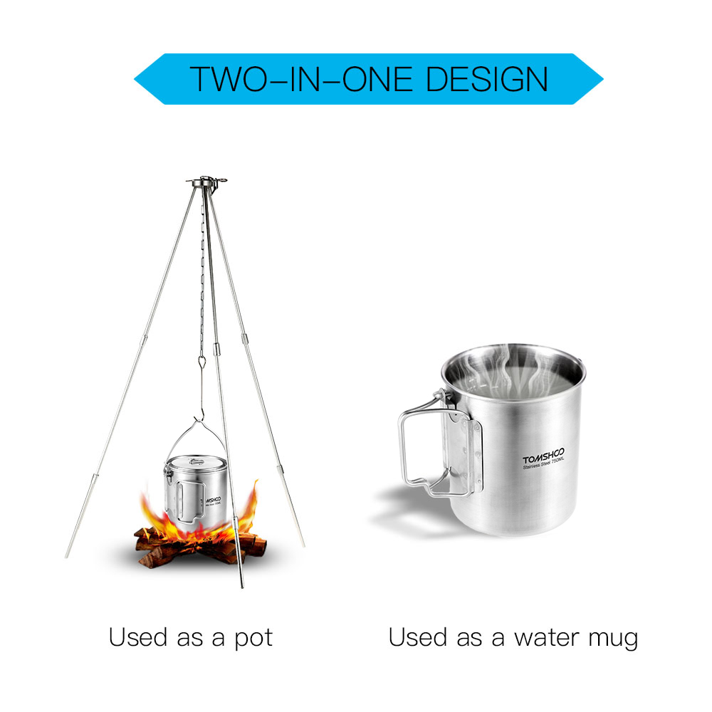 TOMSHOO 750ml Stalowy Garnek P – Camping Cooking Mesh recenzja i cena