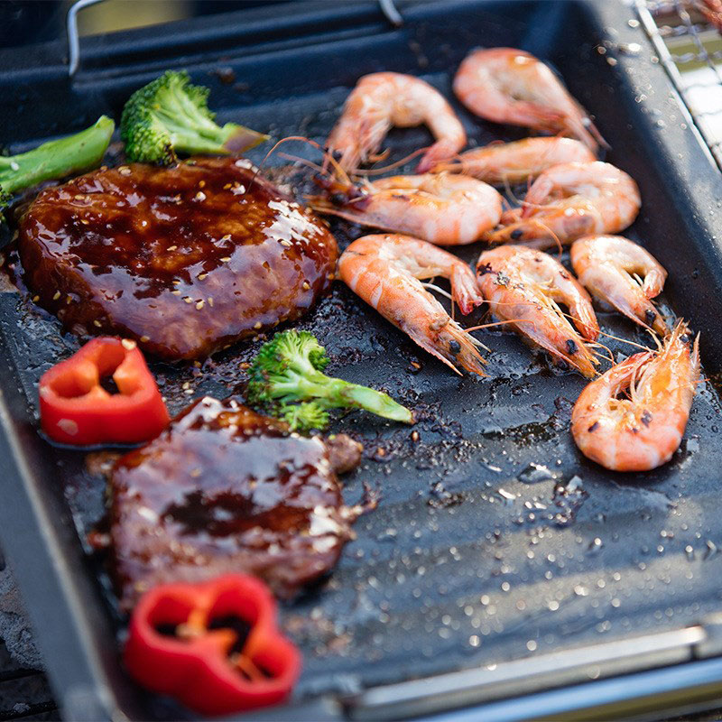 Gruba kwadratowa patelnia gril – Camping Cooking Sets recenzja i cena