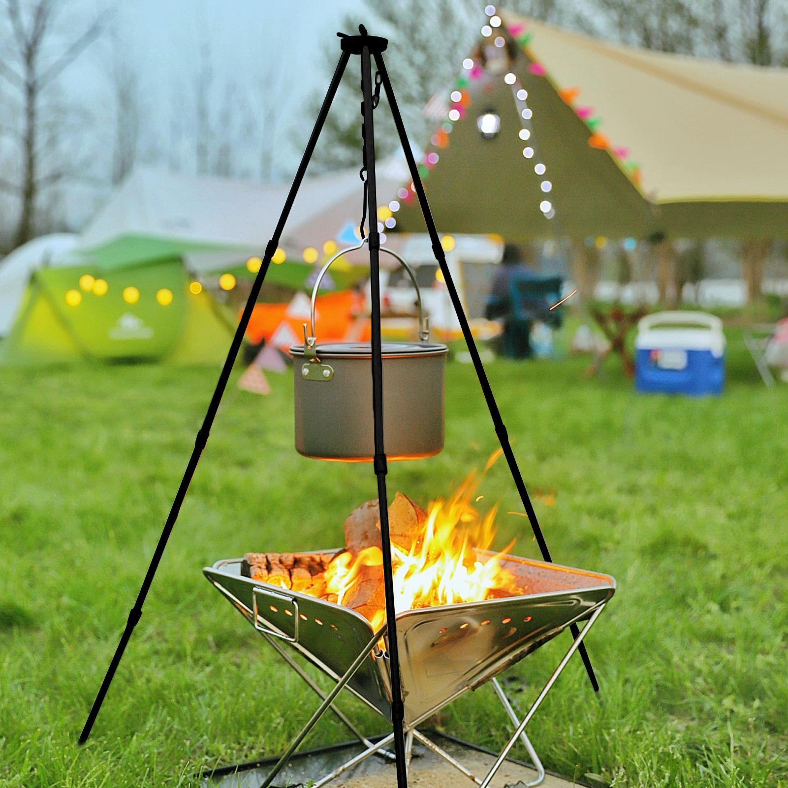 Duży trójnóg na ognisko na zew – Camping Cooking Pot Tripod recenzja i cena