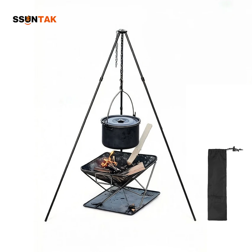 SSUNTAK Przenośny, odłączany t – Camping Cooking Pot Tripod recenzja i cena