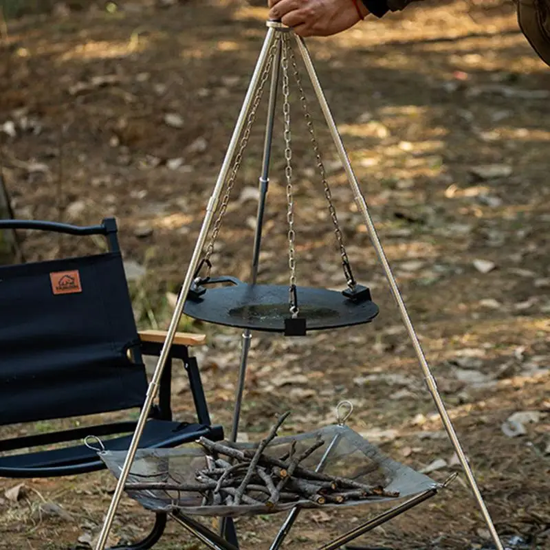 Aluminiowy trójnóg do ogniska  – Camping Cooking Pot Tripod recenzja i cena