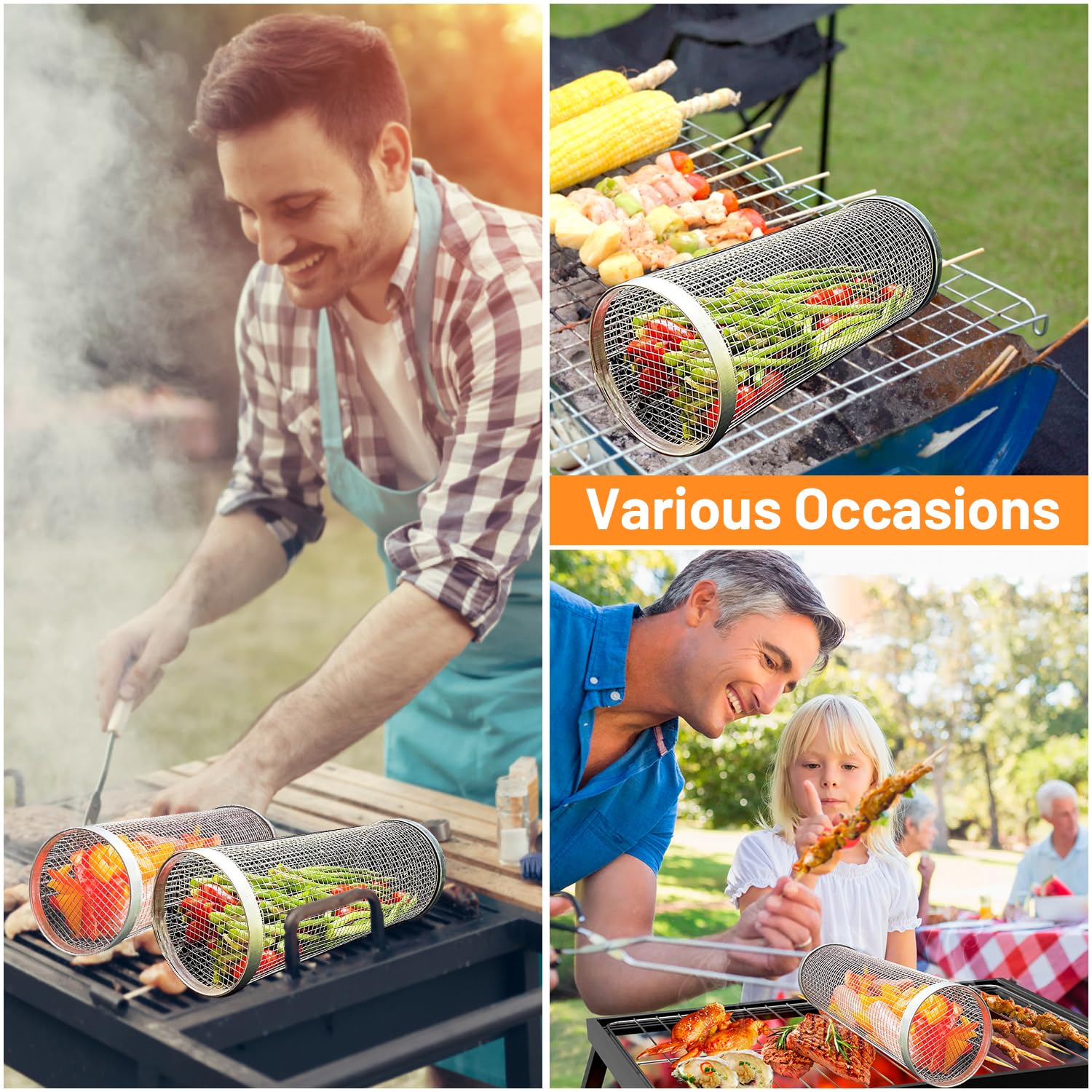 2-częściowe kosze do grillowan – Camping Cooking Mesh recenzja i cena