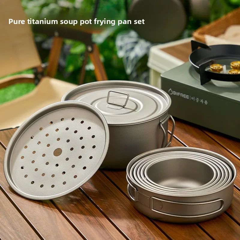 Zestaw tytanowych garnków na z – Camping Cooking Mesh recenzja i cena