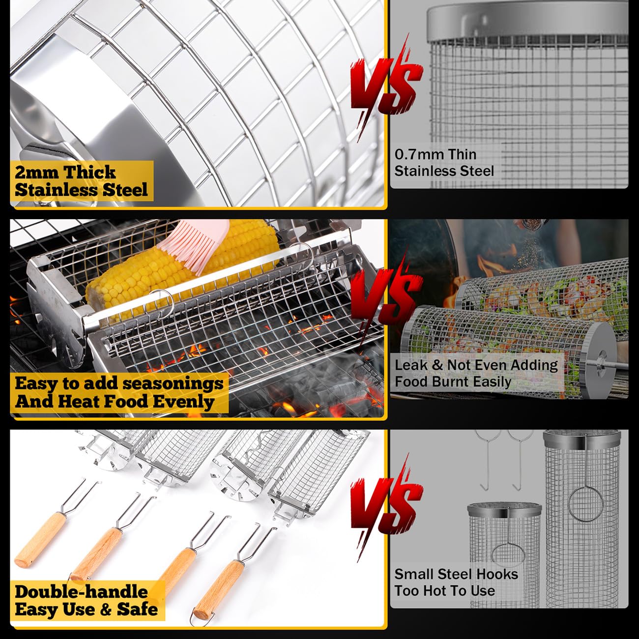 BUYYES Kosz do grillowania na  – Camping Cooking Mesh recenzja i cena